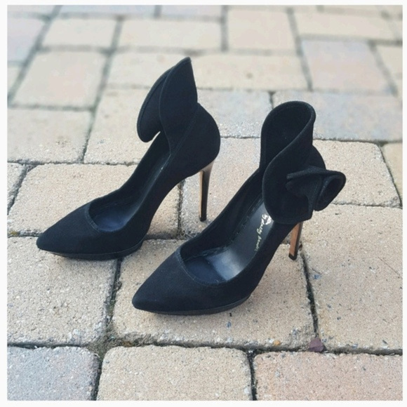 Alice + Olivia Suede and Patent Leather Pumps - Picture 1 of 8